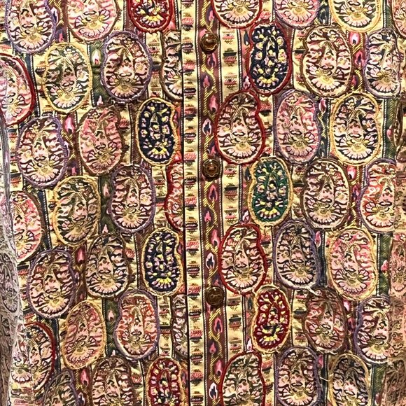 Robert Graham Large Embroidered Patch Shirt (EUC) Rare! - Picture 7 of 7